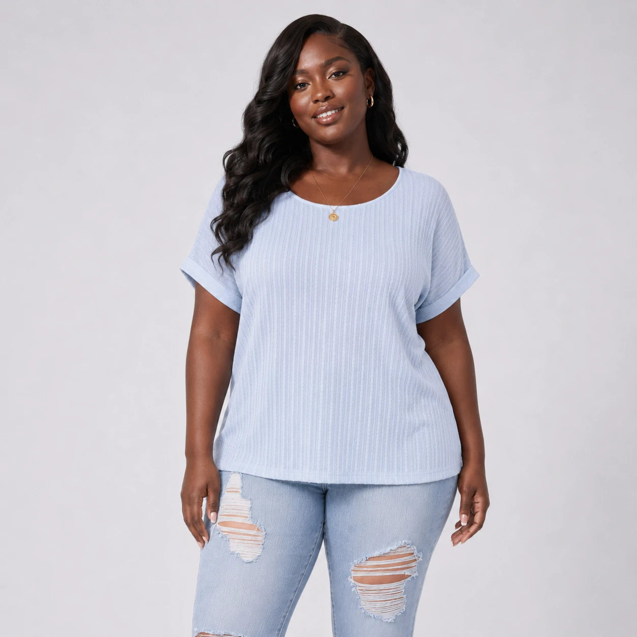 Textured Dolman Sleeve Top WHD0606475