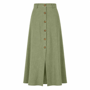 Button Front Maxi Skirt WHD0606480