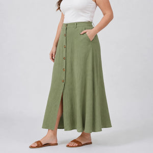 Button Front Maxi Skirt WHD0606480