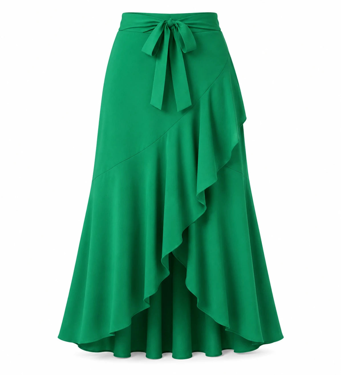 Ruffle Tie-Waist Maxi Skirt WHD0606481