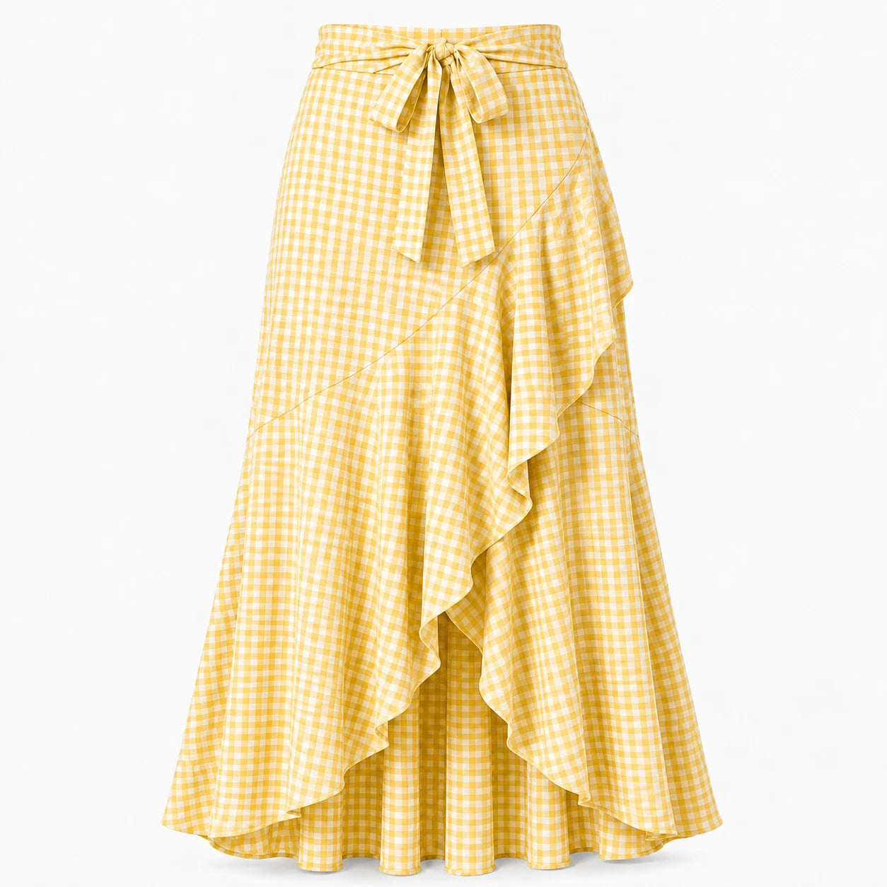 Ruffle Tie-Waist Maxi Skirt WHD0606481