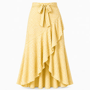 Ruffle Tie-Waist Maxi Skirt WHD0606481