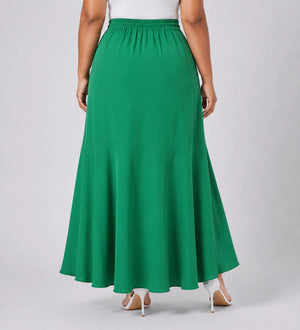 Ruffle Tie-Waist Maxi Skirt WHD0606481