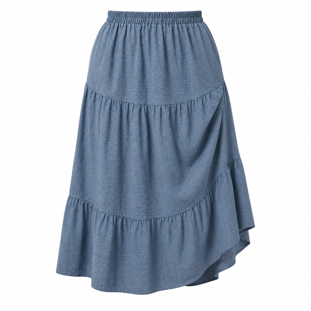 Tiered Elastic Waist Maxi Skirt WHD0606482