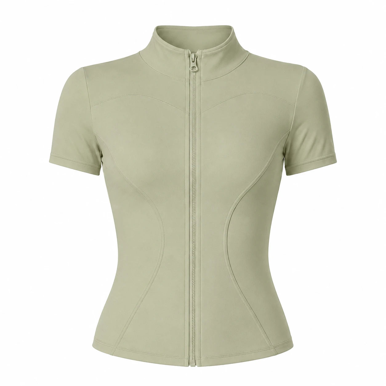 Mock Neck Zip Front Top WHD0606494-JYMW040