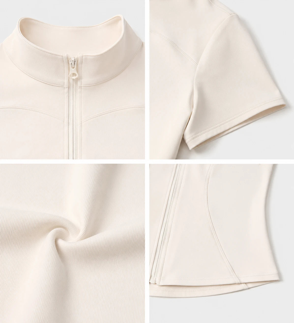 Mock Neck Zip Front Top WHD0606494-JYMW040