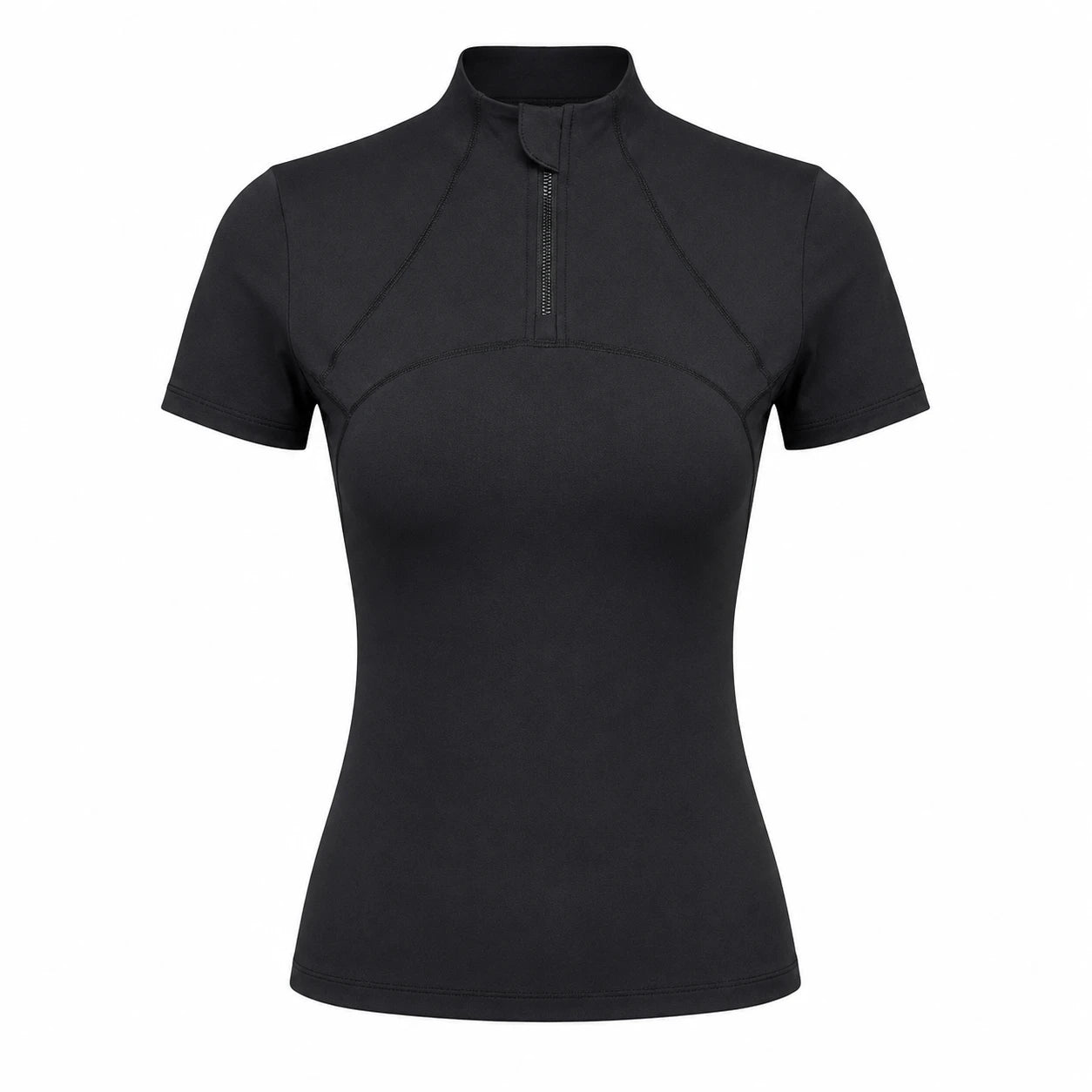Short Sleeve Zip Active Top WHD0606496-JYWD018