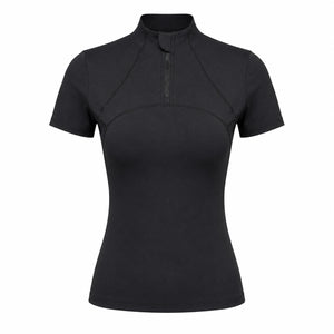 Short Sleeve Zip Active Top WHD0606496-JYWD018
