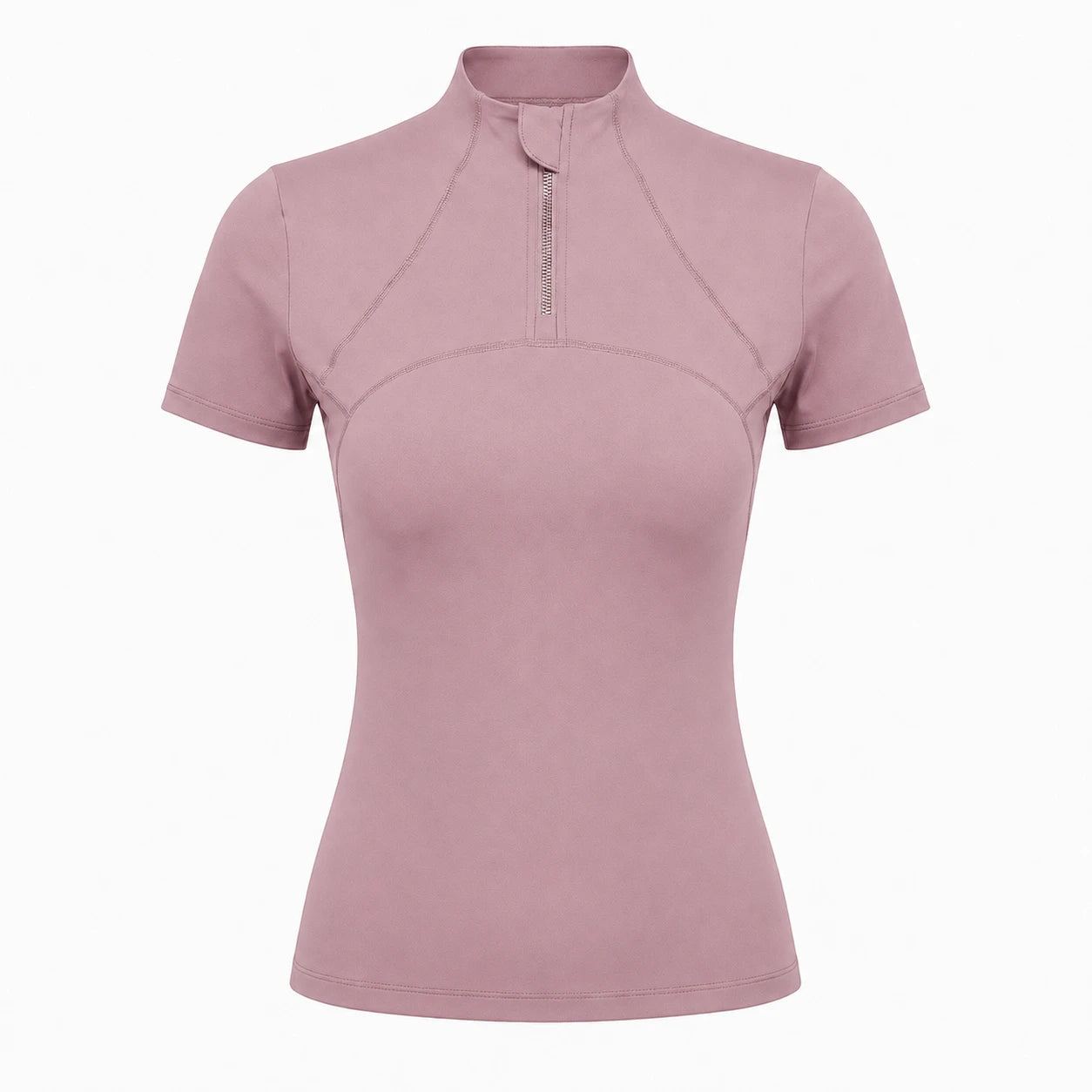 Short Sleeve Zip Active Top WHD0606496-JYWD018