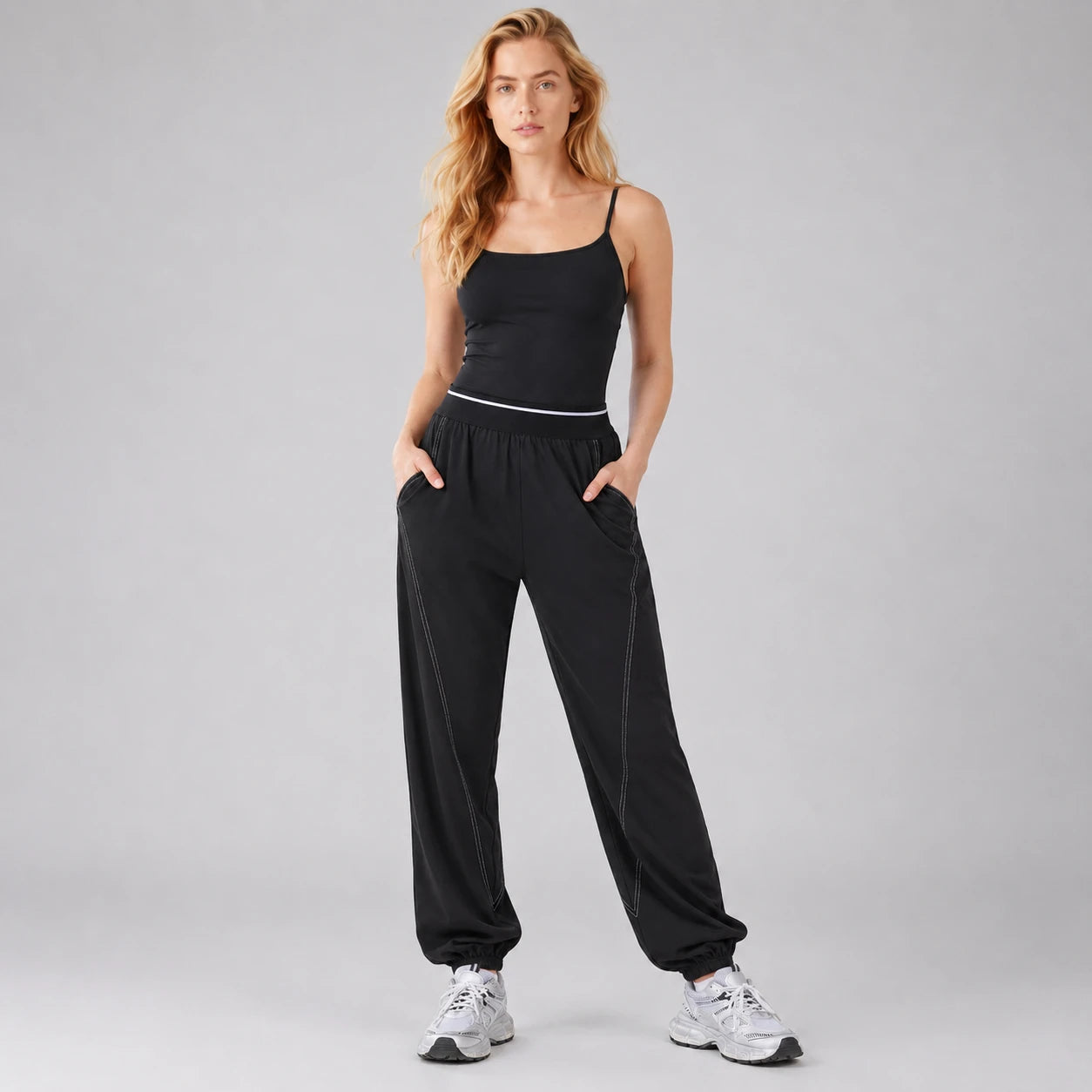 Contrast Stitch Jogger Pants WHD0606513-JYWK025