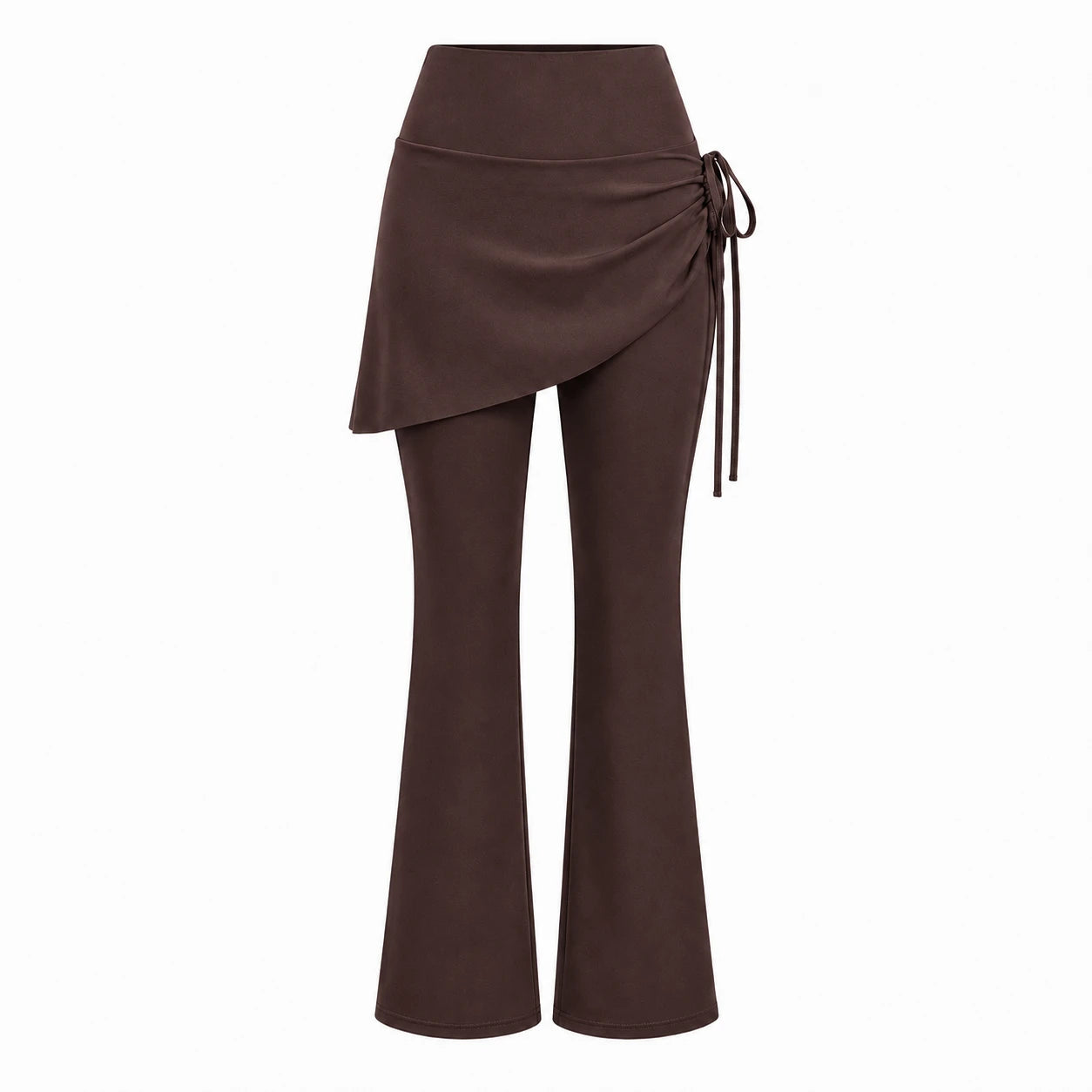 Ruched Skirted Flare Leggings WHD0606515-JYMK139