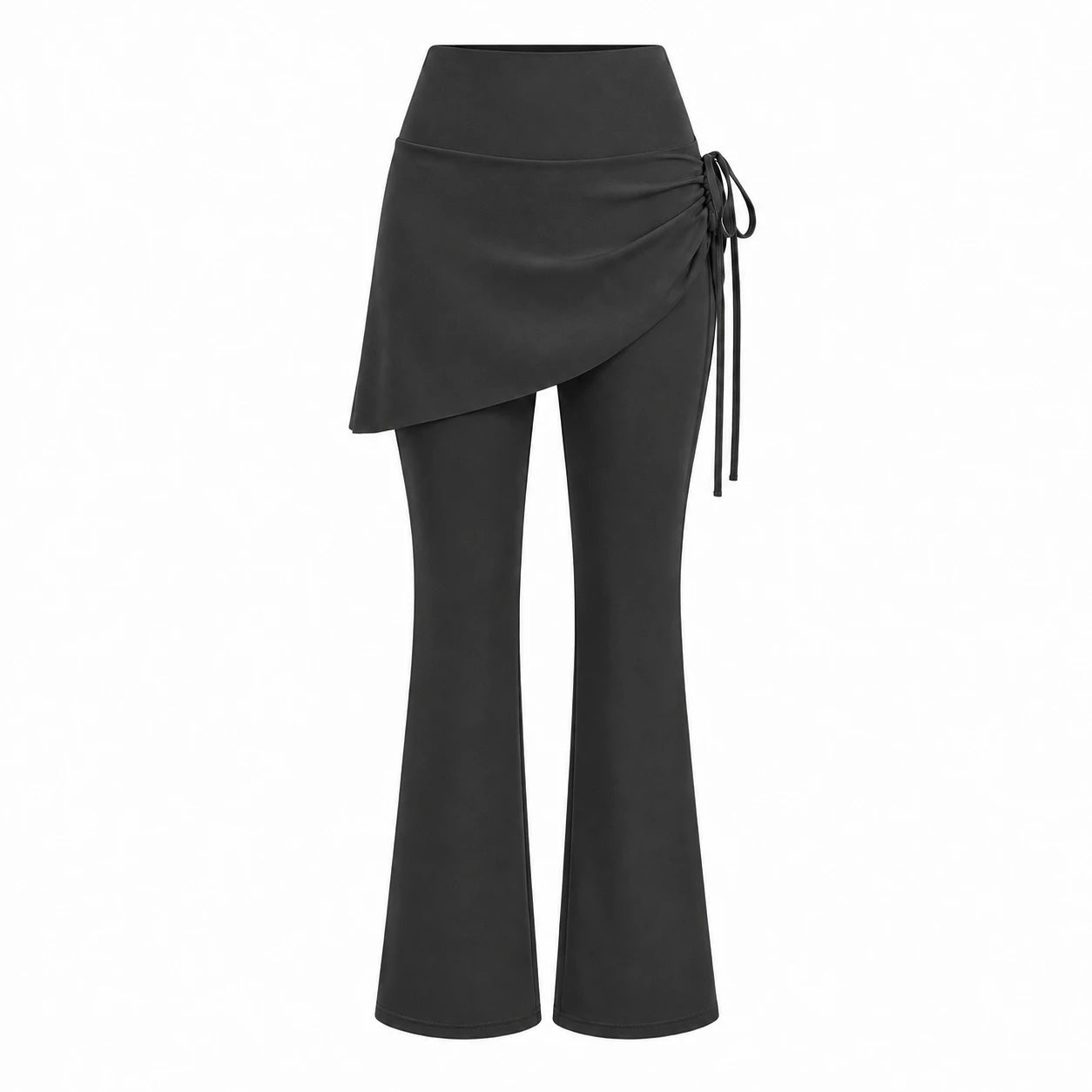Ruched Skirted Flare Leggings WHD0606515-JYMK139