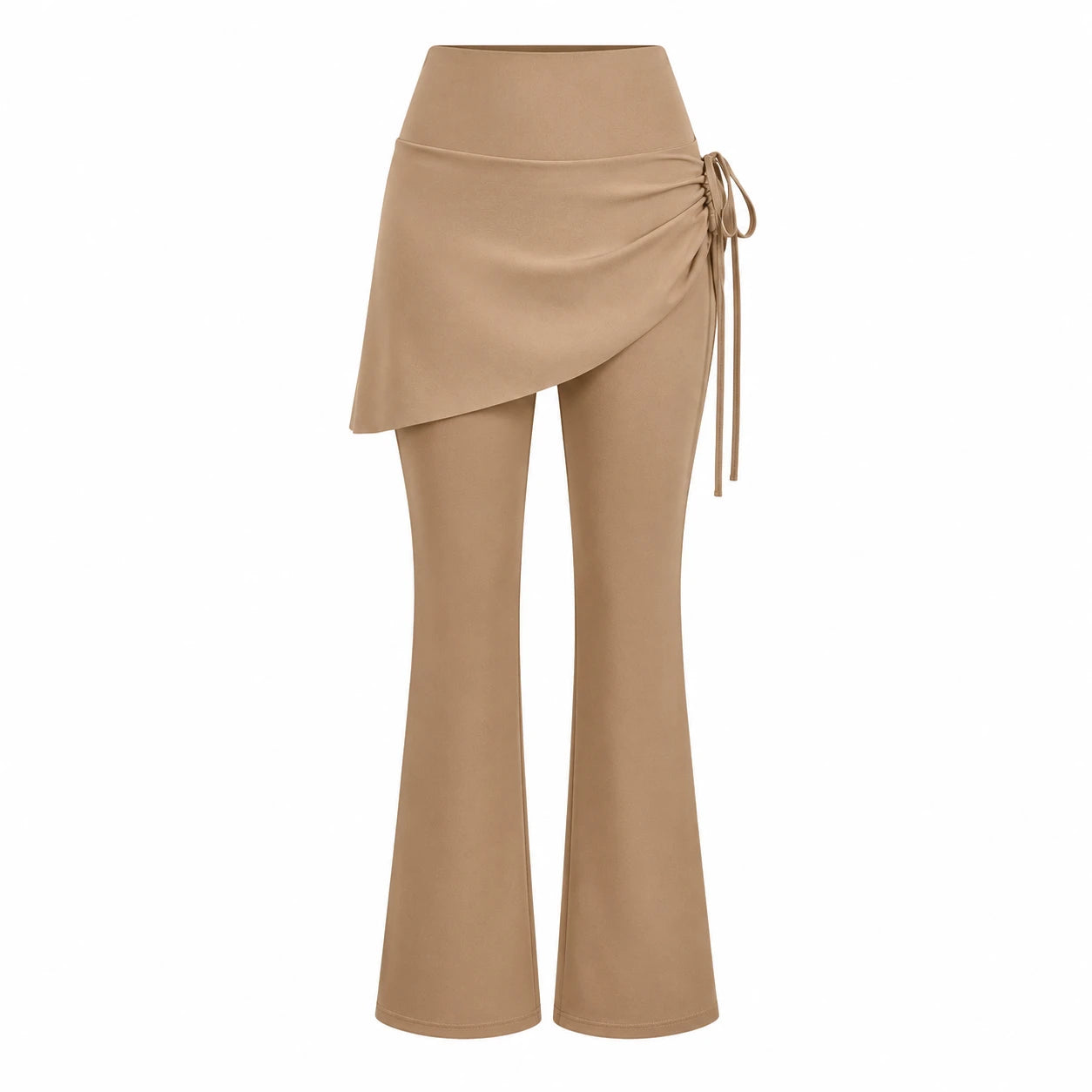 Ruched Skirted Flare Leggings WHD0606515-JYMK139