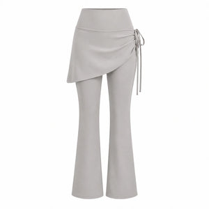 Ruched Skirted Flare Leggings WHD0606515-JYMK139
