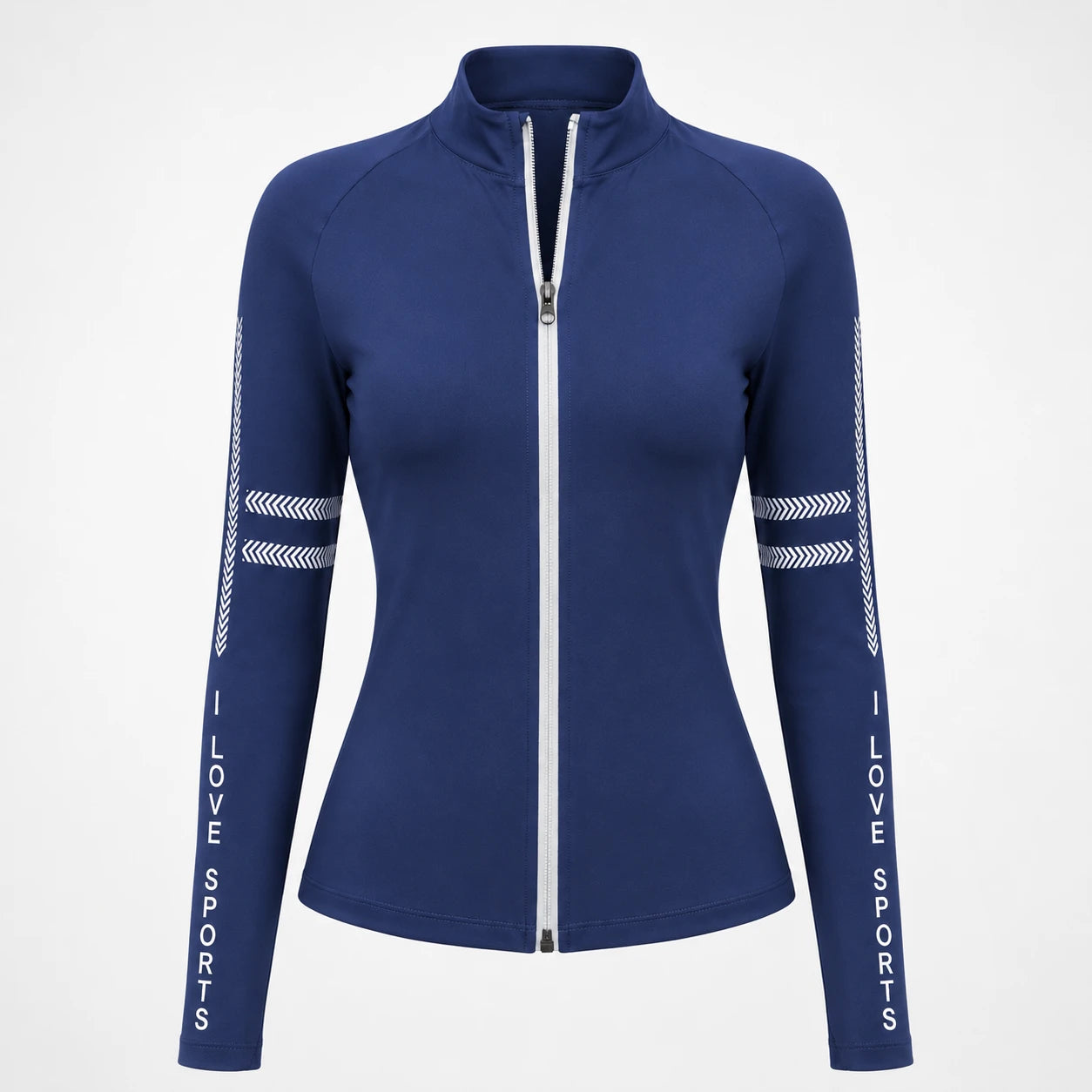 Printed Sleeve Zip Active Jacket WHD0606520-JYMW015