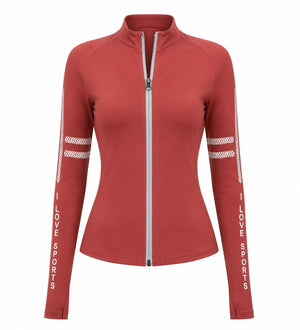 Printed Sleeve Zip Active Jacket WHD0606520-JYMW015