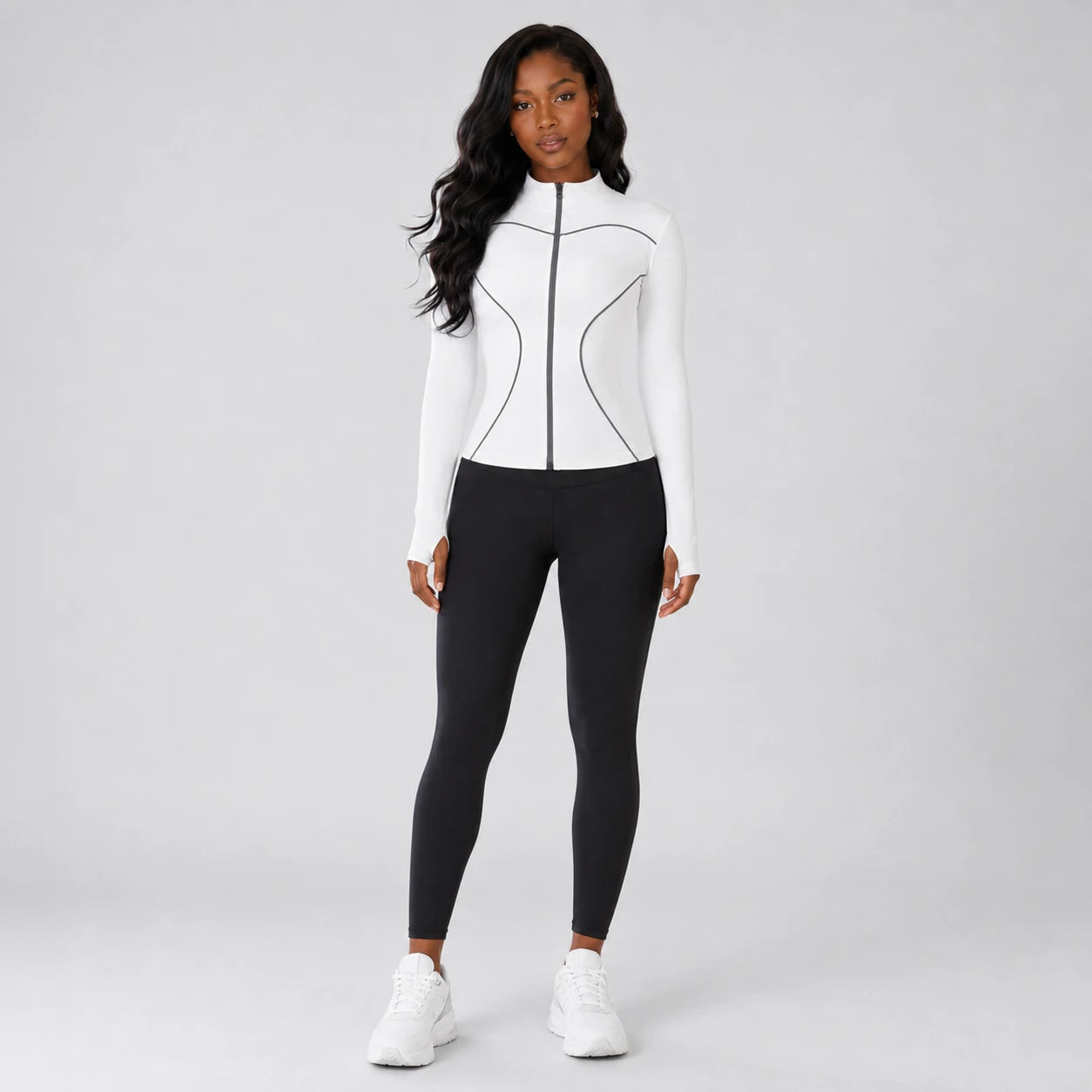 Contrast Piping Zip Jacket WHD0606521-JYMW060