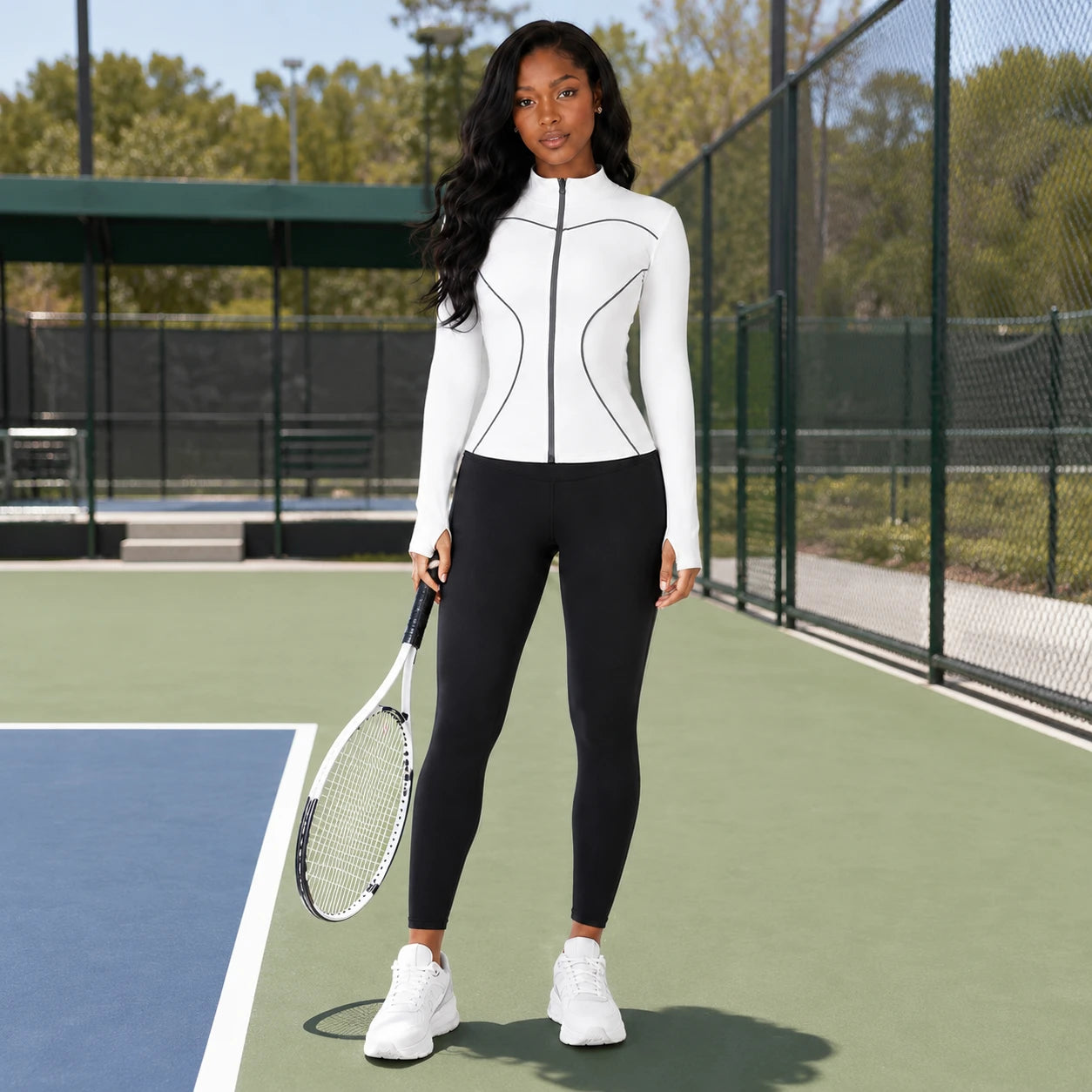 Contrast Piping Zip Jacket WHD0606521-JYMW060