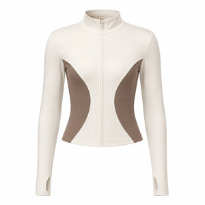 Color Block Zip Active Jacket WHD0606523-JYMW113