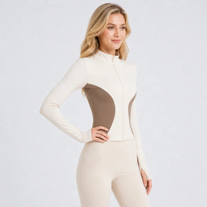 Color Block Zip Active Jacket WHD0606523-JYMW113