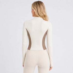 Color Block Zip Active Jacket WHD0606523-JYMW113
