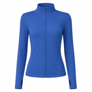 Ribbed Zip Mock Neck Top WHD0606525-JYMW117
