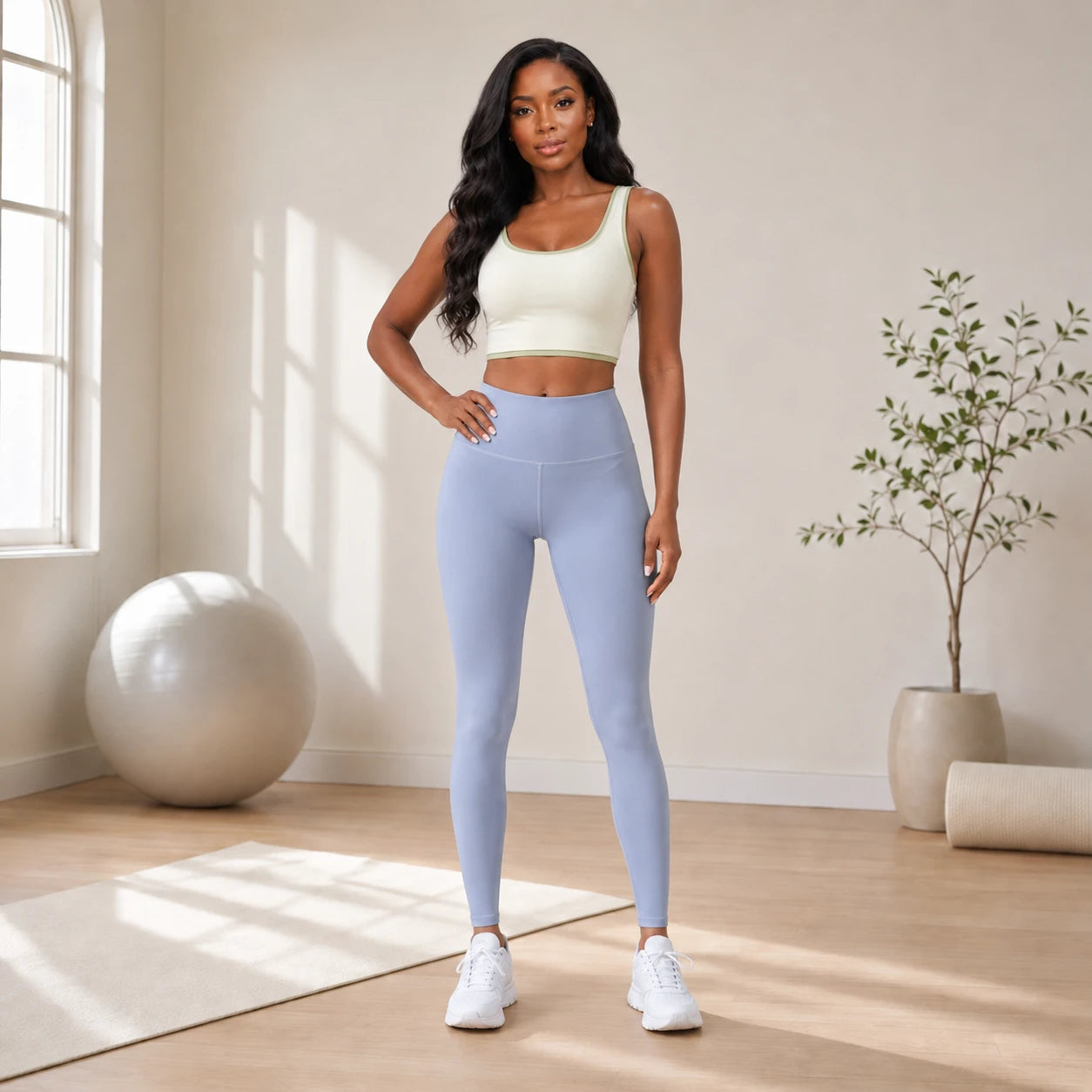 Contrast Trim Sports Bra WHD0606533-JYMN033
