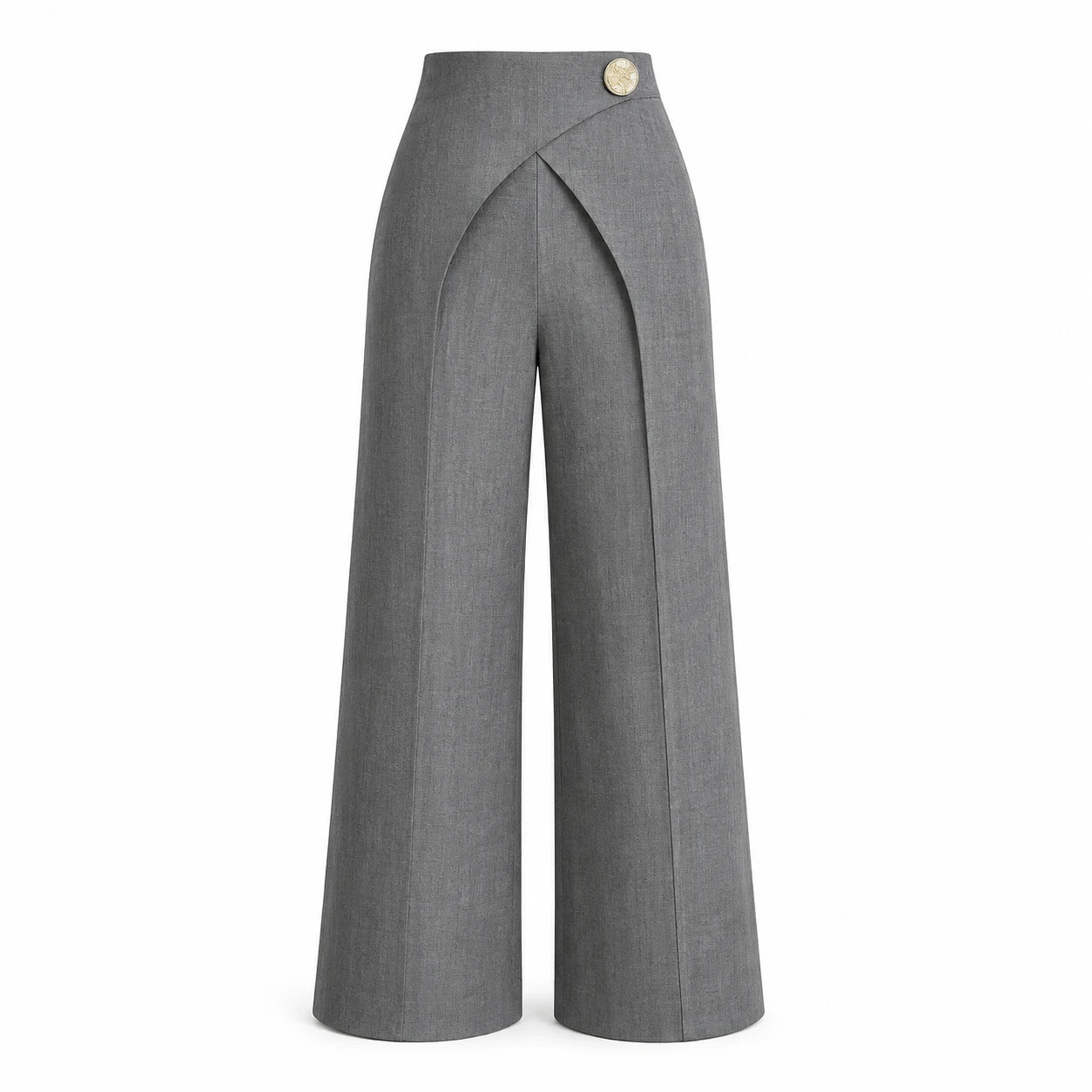 Wrap Waist Wide Leg Pants WHD0606537