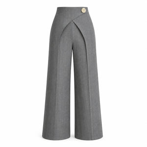 Wrap Waist Wide Leg Pants WHD0606537