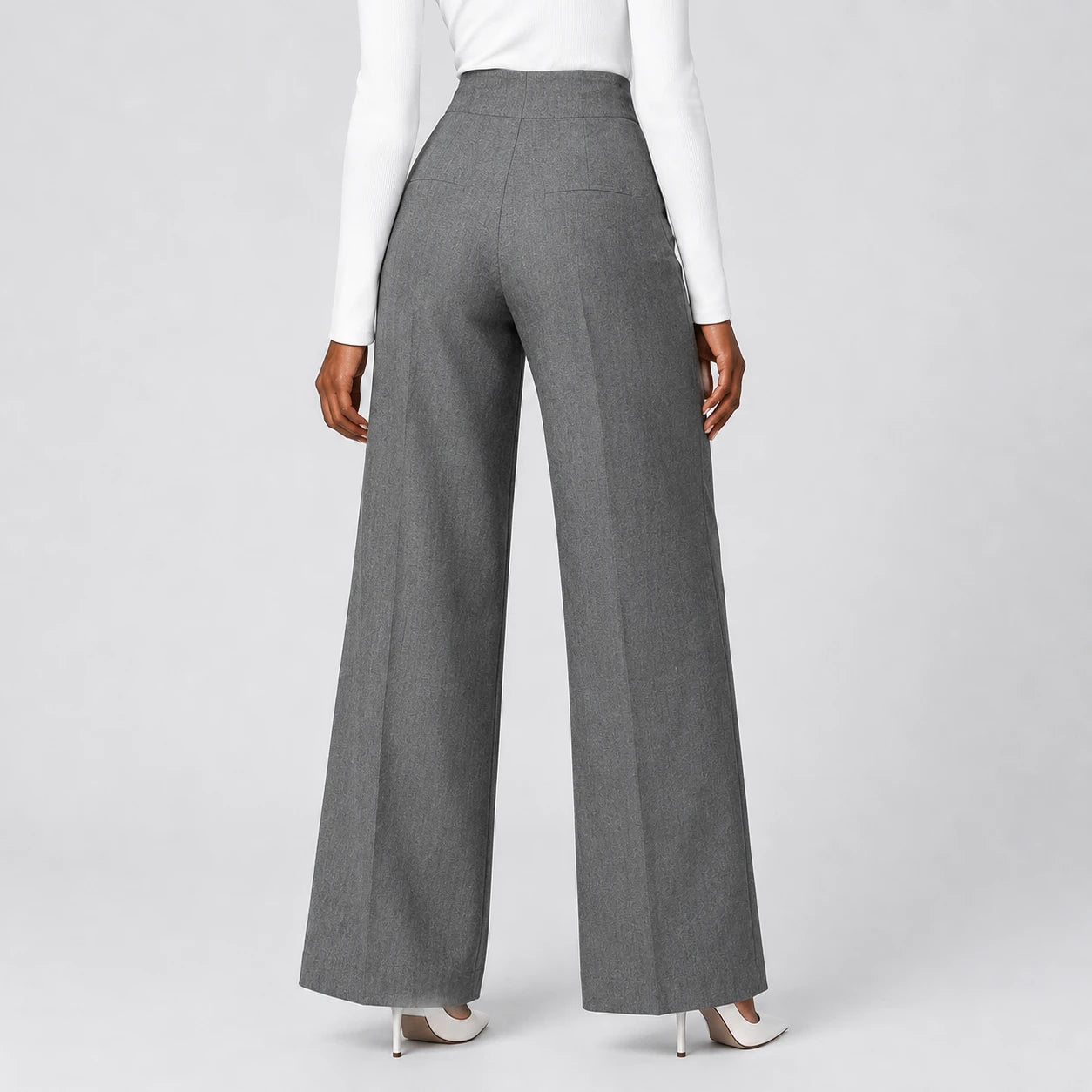 Wrap Waist Wide Leg Pants WHD0606537