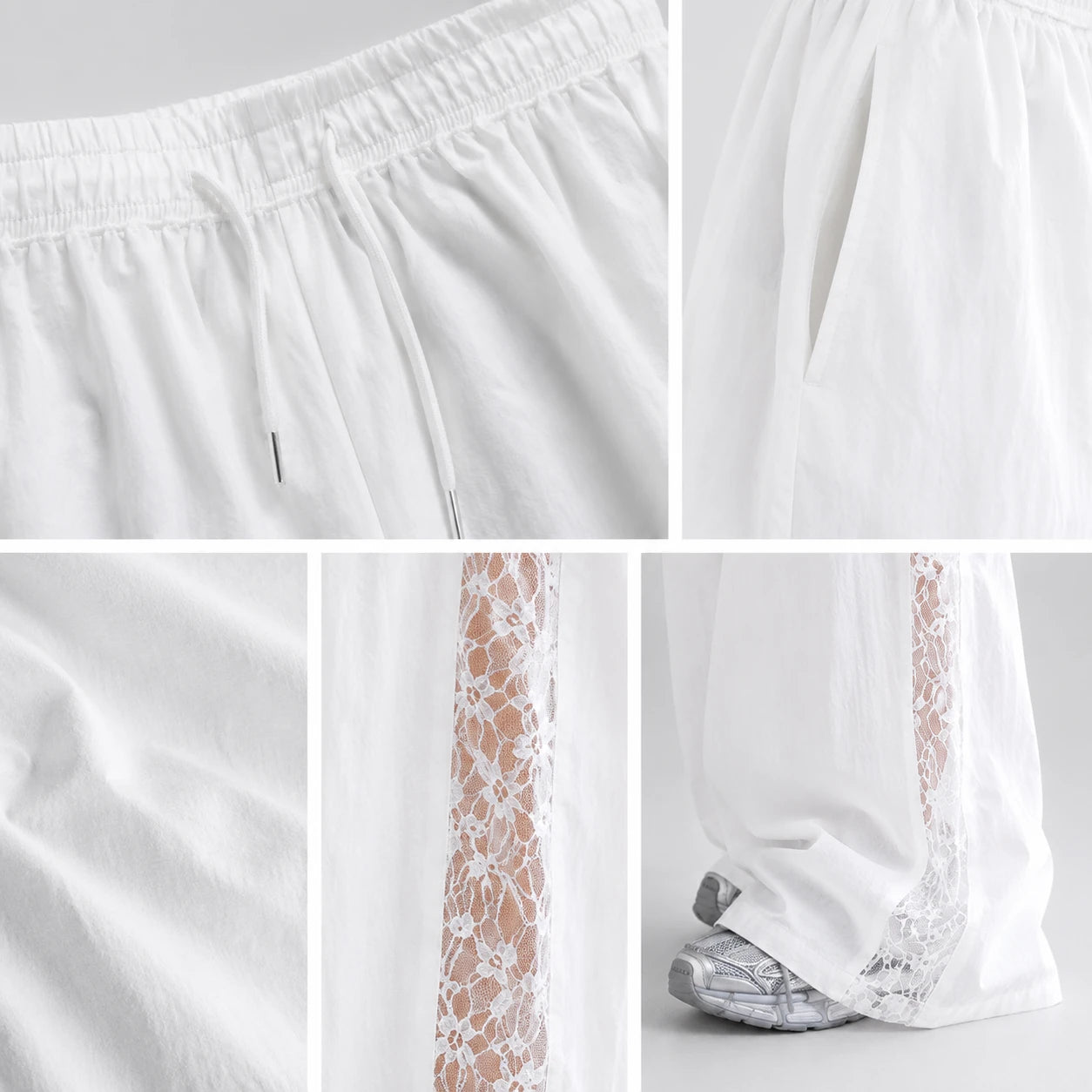 Crinkled Wide Leg Pants WHD0606538