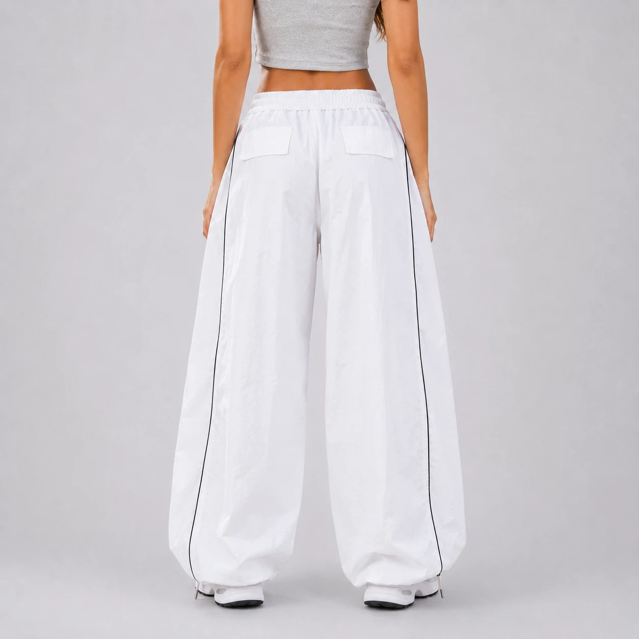 Piped Drawstring Track Pants WHD0606541