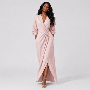 Wrap Tie Maxi Dress WHD0606548