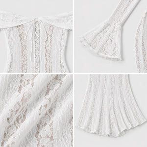 Off-Shoulder Lace Maxi Dress WHD0606550