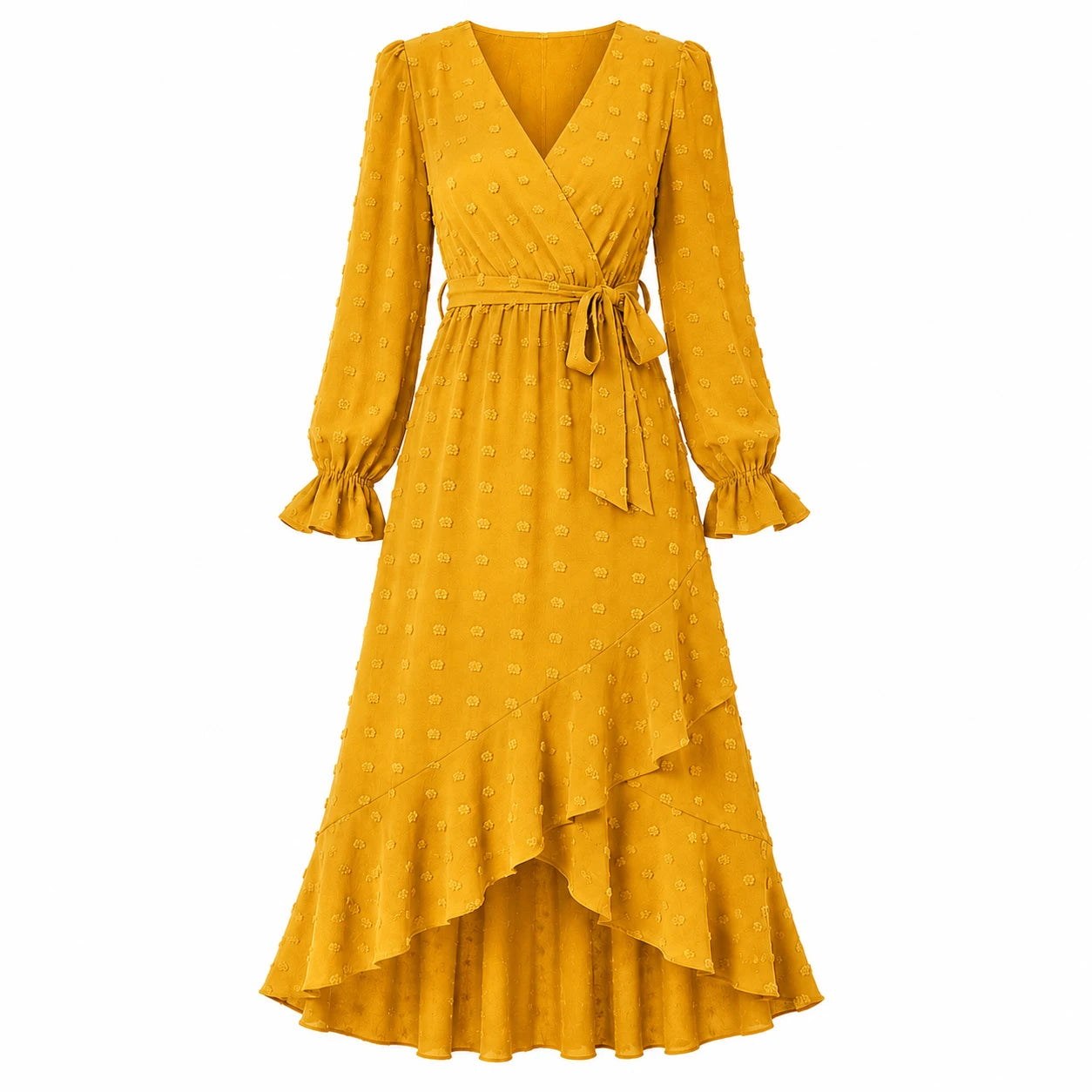 Ruffle Wrap Maxi Dress WHD0606551