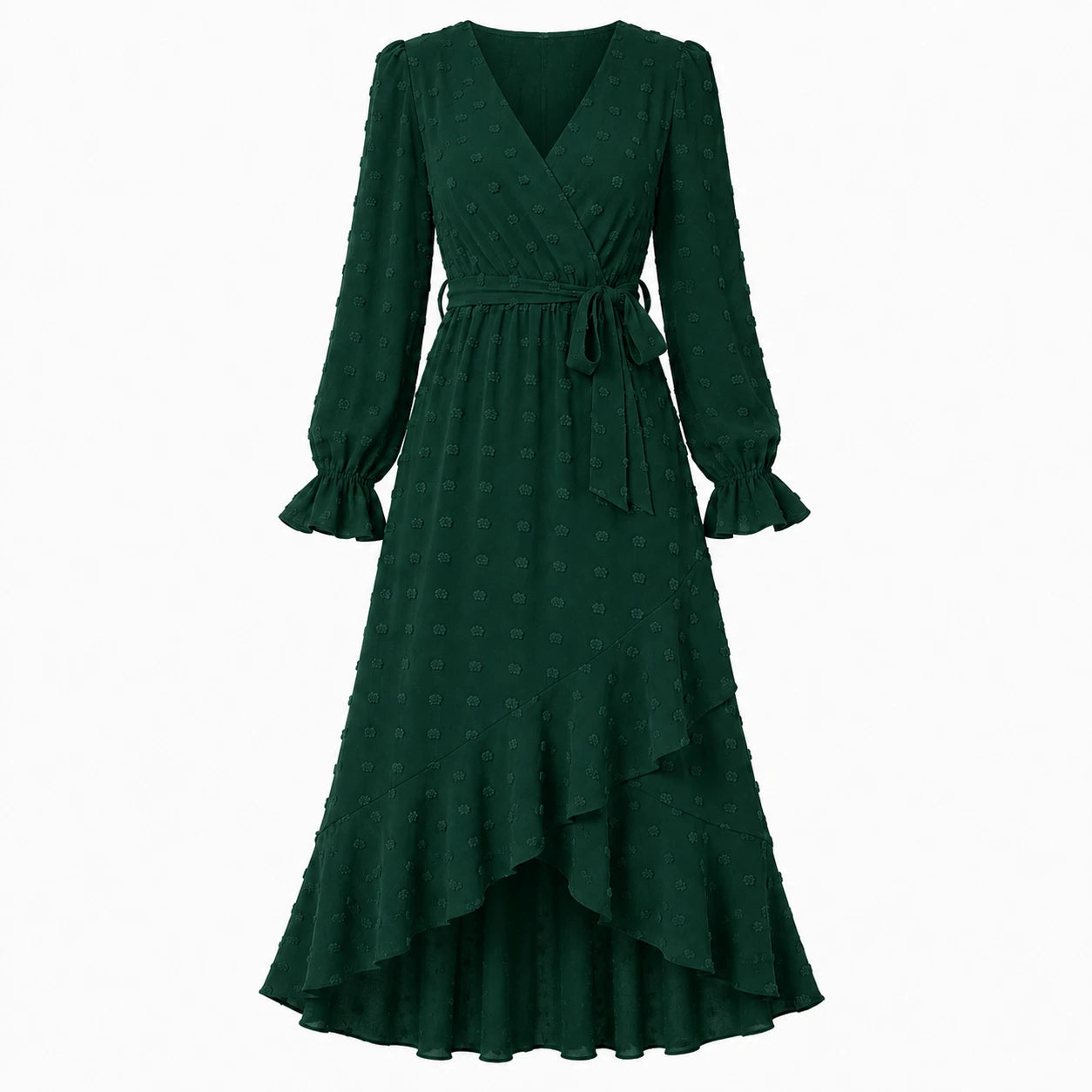 Ruffle Wrap Maxi Dress WHD0606551