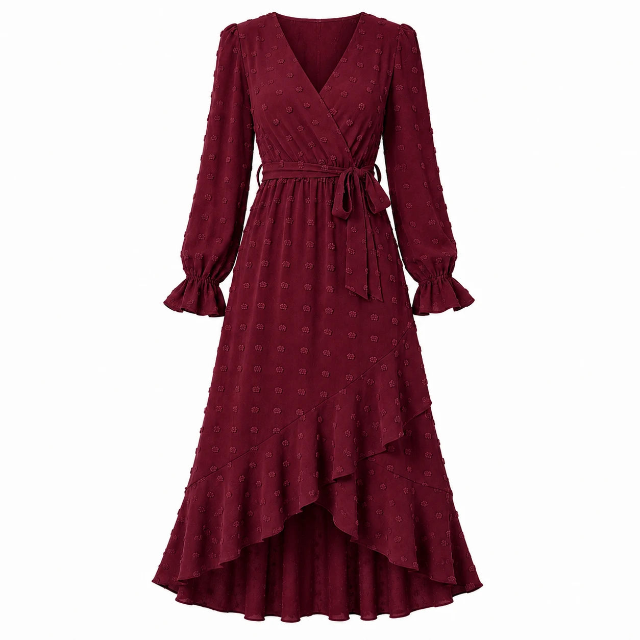 Ruffle Wrap Maxi Dress WHD0606551