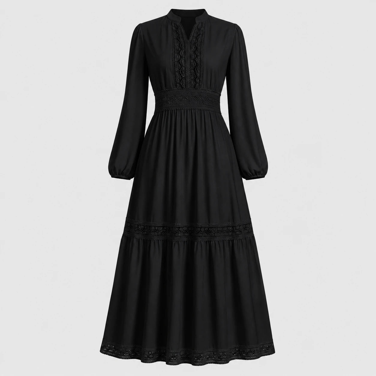 Lace Trim Maxi Dress WHD0606553