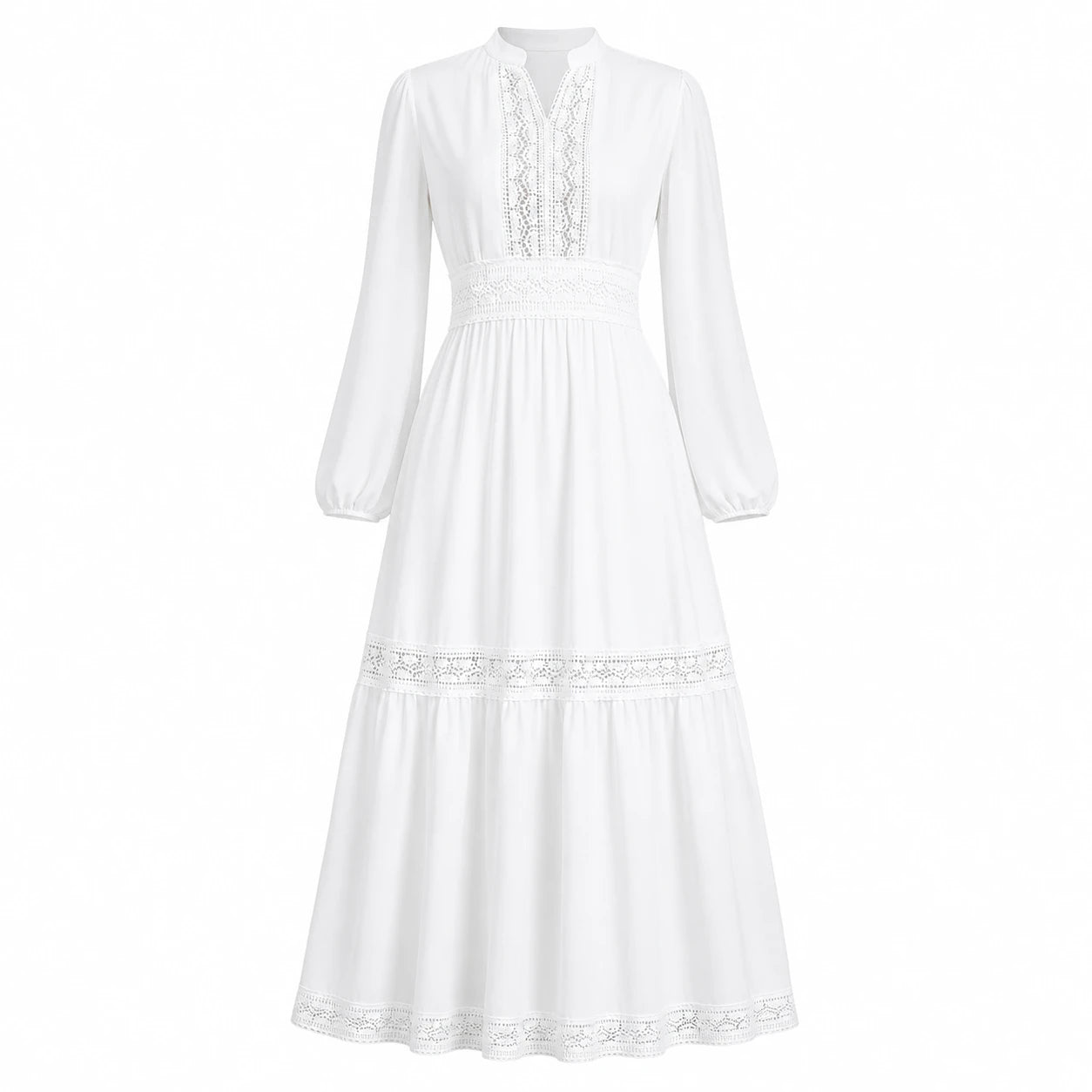 Lace Trim Maxi Dress WHD0606553