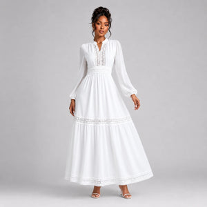 Lace Trim Maxi Dress WHD0606553
