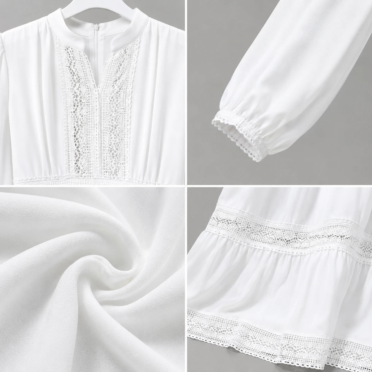 Lace Trim Maxi Dress WHD0606553
