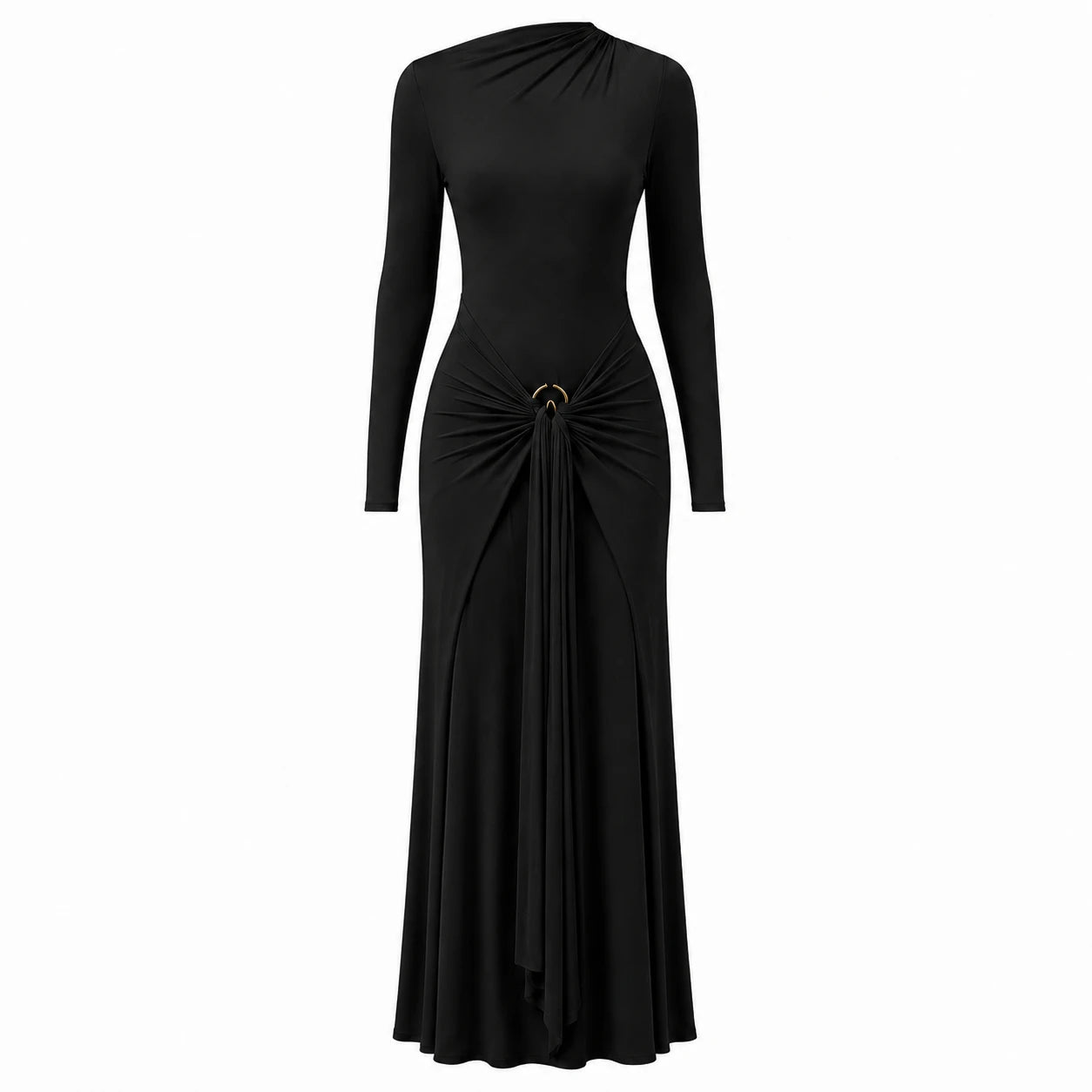 Asymmetric Ring Detail Maxi Dress WHD0606555