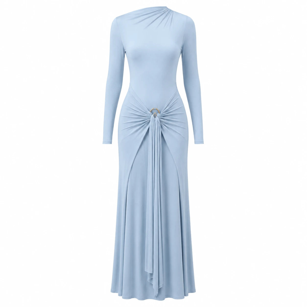Asymmetric Ring Detail Maxi Dress WHD0606555