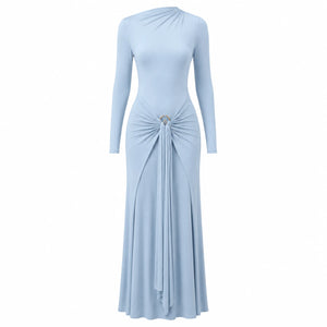 Asymmetric Ring Detail Maxi Dress WHD0606555