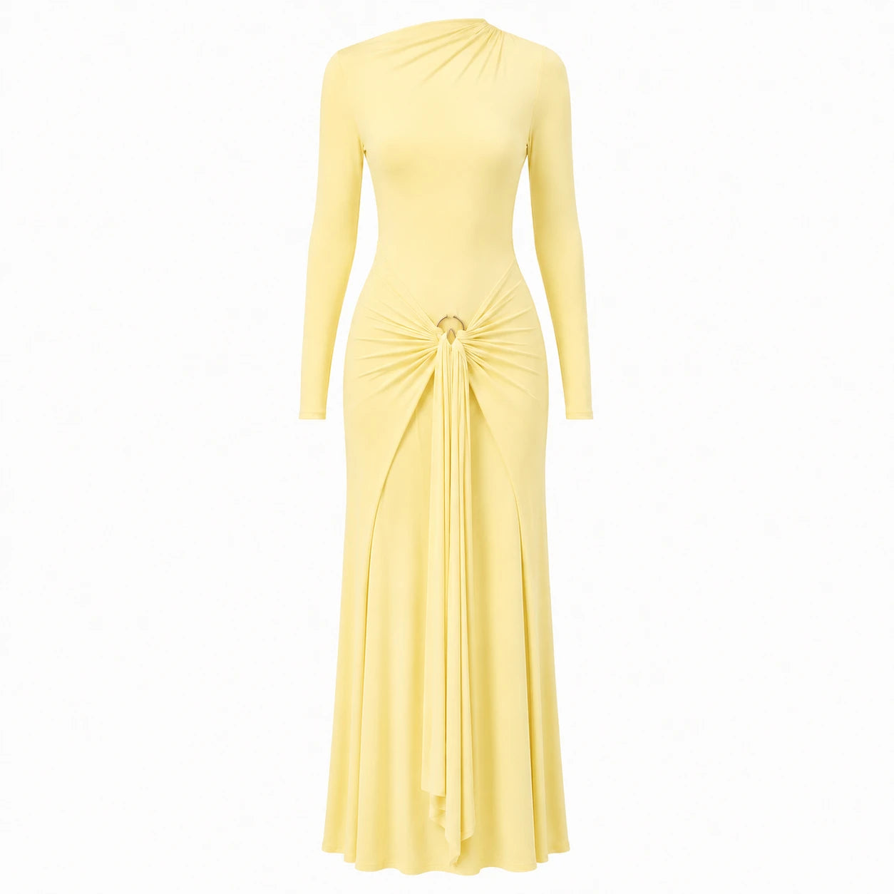 Asymmetric Ring Detail Maxi Dress WHD0606555