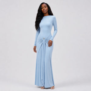 Asymmetric Ring Detail Maxi Dress WHD0606555