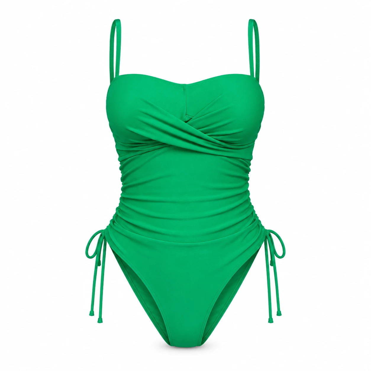 Ruched Drawstring One-Piece Swimsuit WHD0606562-KA-P574-06