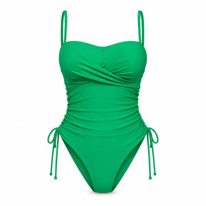Ruched Drawstring One-Piece Swimsuit WHD0606562-KA-P574-06