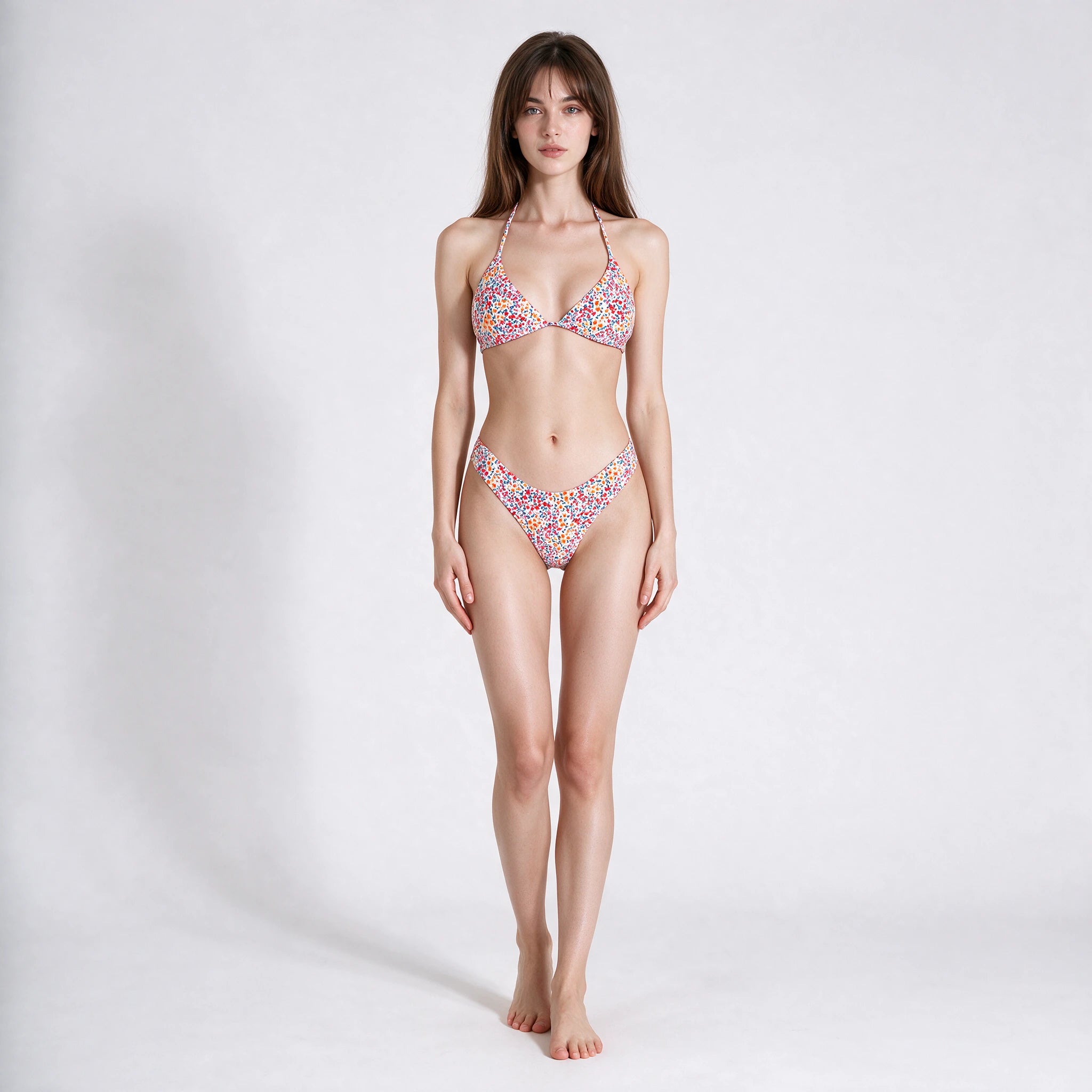Micro Floral Triangle Bikini Set WHD0606563-KA-P58-09