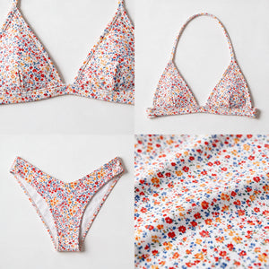 Micro Floral Triangle Bikini Set WHD0606563-KA-P58-09